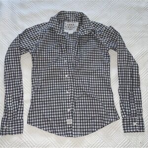 Frank And Eileen Women's Button Down Barry Shirt XXS White Grey Plaid Casual